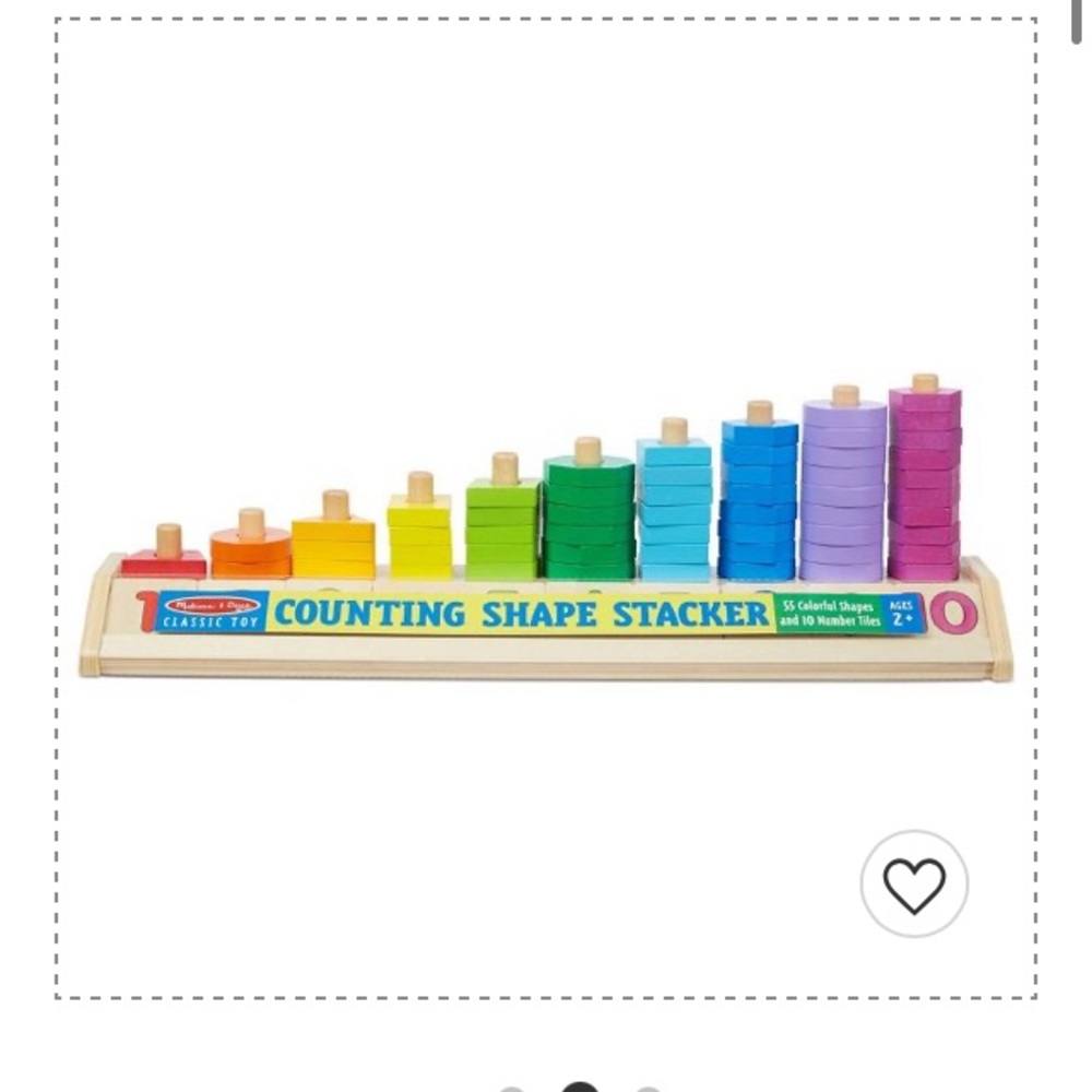 MELISSA & DOUG counting Shape Stacker - Wooden Education STEM